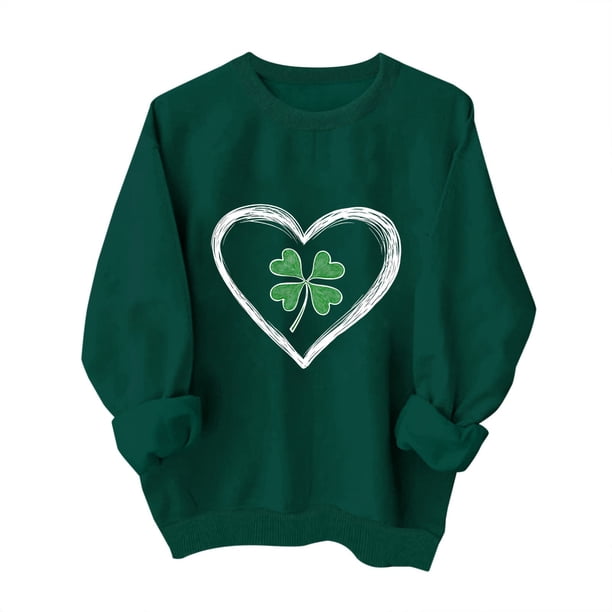 Sudadera sin capucha con estampado del Día de San Patricio, moderna y bonita, con cuello redondo y manga larga para niños y niñas. Blusa para niña.