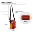 thumbnail image 6 of HELLHERO Butterfly Musical note Shoulder Bag 2 Layers Polyester Unisex 4.33x1.97x7.09 for Outdoor Holiday Travel, 6 of 7