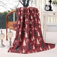 thumbnail image 2 of Red Christmas Tree Pattern Blanket,Comfortable Soft Flannel Throw Blanket,All Season,Warm Lightweight Blankets for Sofa Bed Couch Living Room Chair,60"x80", 2 of 4