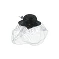 thumbnail image 1 of Feather Bowler Cap with French Lace - Black, 1 of 1