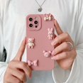 thumbnail image 1 of Fundas de teléfono con osos 3D para iPhone, carcasa trasera de silicona suave para iPhone 11, 12, 13, 14 Pro Max, X, XR, XS Max, 7, 8, 6, 6s Plus, Se 2020 Fivean unisex, 1 of 2
