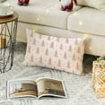 thumbnail image 3 of Smile Pink Christmas Tree Throw Pillow Cover, 12 x 20 inch, 3 of 7
