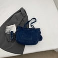 thumbnail image 4 of Bolso Hombro Mezclilla para Mujer Con Pequeño Mano Niñas (oscuro) Azul, 4 of 5