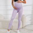 thumbnail image 1 of MKLEKYY Leggings deportivos para mujer, pantalones de maternidad para yoga y ocio, cintura elástica, pantalones versátiles para estar en casa, ropa de maternidad 1582, 1 of 4
