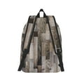 thumbnail image 2 of Honeii Wooden Texture Print Canvas College Laptop Backpack, Durable Rucksack Travel Notebook Bag School Backpack Book Bag for Men Women-Small, 2 of 7