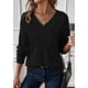 thumbnail image 2 of Camiseta PRETTYGARDEN de manga larga con cuello en V y tejido acanalado XL, 2 of 5