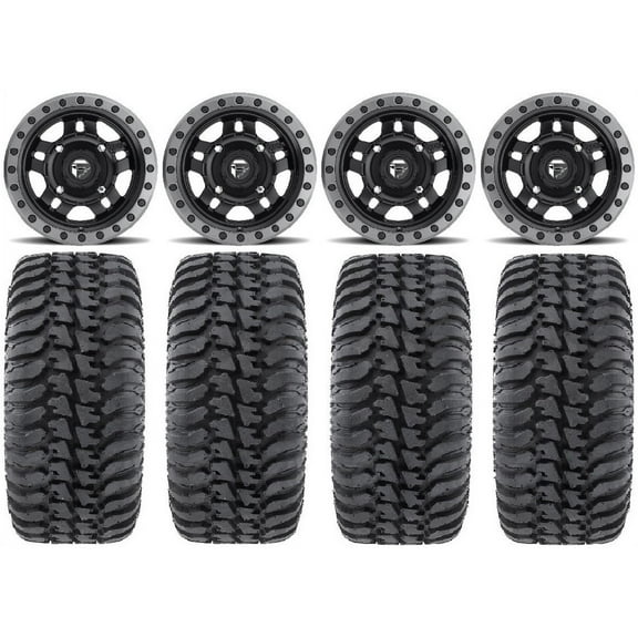 Fuel Anza Black 14" Wheels 30" Regulator Tires Sportsman RZR Ranger