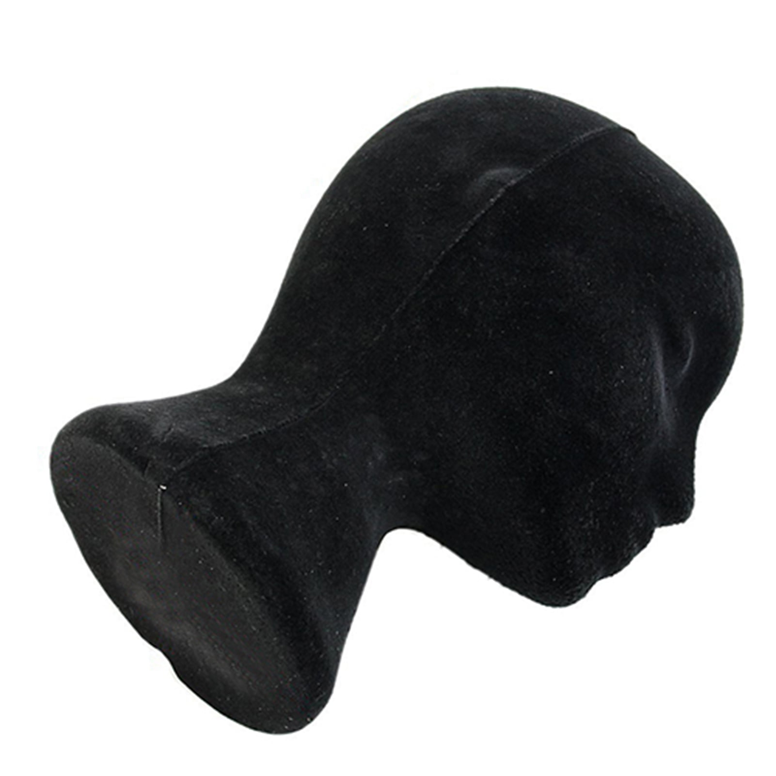Black velvet cheap wig head