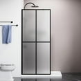thumbnail image 7 of Goodyo 34" X 72" Walk-in Shower Door, Frosted Tempered Glass Shower Screen , Matte Black Framed Fixed Panels, 7 of 7