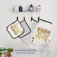 thumbnail image 5 of 5 Pcs Kitchen Set Heat Resistant Oven Mitts and Non-Slip Pot Holders with Adjustable Cooking Apron Gold 2025 and Ribbons, 5 of 6