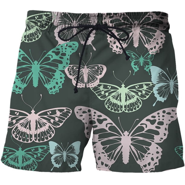 Abstract Butterfly Graphic Beach Shorts Pants Men 3D Print Surf Board Shorts Summer Hawaii Swimsuit Swim Trunks Cool Ice Shorts Fivean unisex