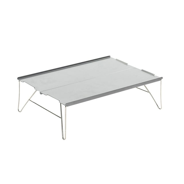 Escritorio plegable portátil Bandeja de desayuno cuadrada de aleación de aluminio Configuración rápida de computadora portátil Plata Cola Escritorio plegable