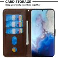 thumbnail image 4 of Estuche de Cuero PU con Cierre para Samsung Galaxy S20 5G , Funda Protectora con Billetera y Correa, 4 of 5