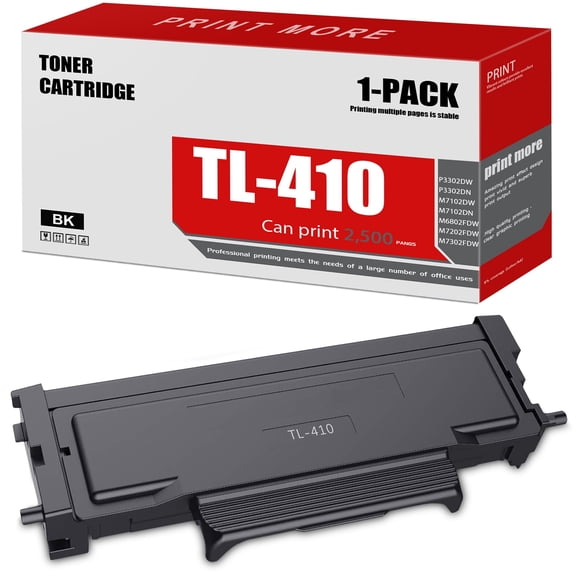 TL410 Black 1-Pack Toner Cartridge Compatible for Pantum TL-410 410 Toner for P3010DW P3012DW P3300DW P3302DW M6700DW M6800FDW M7100DW M7200FDW 7300FDW Printers