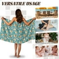 thumbnail image 5 of Yuyamidu Corgi Dog Shower Wrap for Women Floral Bath Wrap with Pocket Cozy Bath Body Towel Wrap Breathable Bath Towels Blue Knee Length Spa Shower Wrap Robe Size XL, 5 of 7