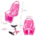 thumbnail image 3 of Universal Doll Bike Seat with Stickers DIY Decal Girls Kids Accessories,Pink, 3 of 4