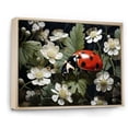thumbnail image 2 of Designart "Spots Pastoral Ladybug Playful painting II" Animals Floater Framed Canvas Art Print, 2 of 7