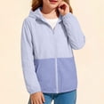 thumbnail image 6 of Atogsazn Kids Girls Zip Up Jacket Childrens Casual Lightweight UPF 5+ Sun Protection Long Sleeve Hooded Jacket Tops Purple 7-8 Years Fashion, 6 of 7