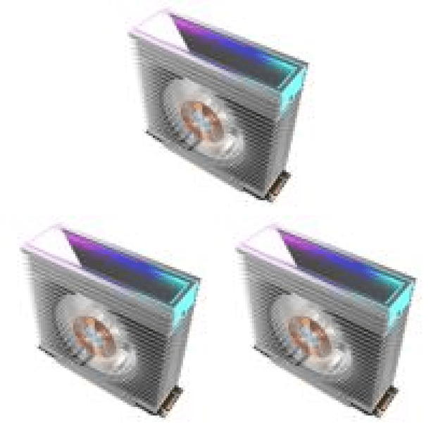 Ventilador ARGB M.2 2280 SSD Disipador de Calor con 50MM PWM Dual para PC de Escritorio M.2 Gris