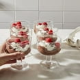 thumbnail image 4 of Bormioli Rocco Hosteria Stackable Dessert Cups - Set of 6, Tempered Glass Bowls for Ice Cream, Fruit Salad & Spoon Desserts - 8 Oz. Serving Dishes with Wide Mouth, 3.4” x 3.9” - Made in Italy, 4 of 6
