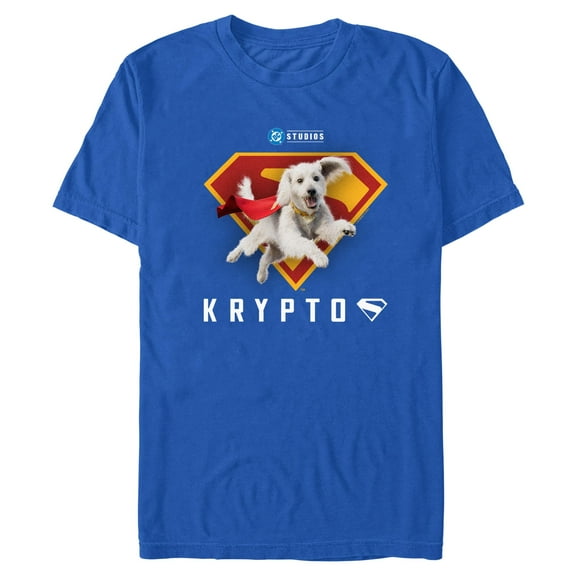 Men's Superman Krypto Red and Orange Logo Graphic T-Shirt