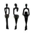 thumbnail image 2 of 3Pcs Thinker Statue Abstract Art Figurines Resin Collectible Decorative Sculpture for Bookshelf Home Office Living Room Table Desktop Black, 2 of 8