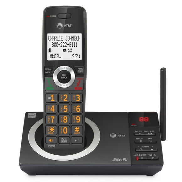 Teléfono Inalámbrico para el Hogar AT&T DECT 6.0 CL82118 con Contestador Automático