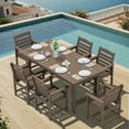 thumbnail image 4 of SERWALL Patio Dining Chair Set of 2,HDPE Outdoor Dining Chairs, Coffee, 4 of 9