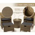 thumbnail image 3 of LHBcraft Outdoor Patio Wicker 5-Piece Furniture Set, No Assembly Required，Seats 2, 3 of 6