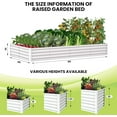 thumbnail image 2 of Ourlova 8x4x1FT Raised Garden Bed, Galvanized Outdoor Planter, Rectangular Metal Box for Gardening, 2 of 9