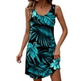 thumbnail image 5 of TaTaai Women's Plus Size Solid Color Dress with Round Neck, Short Sleeves, and Versatile Casual Style Gift, 5 of 7