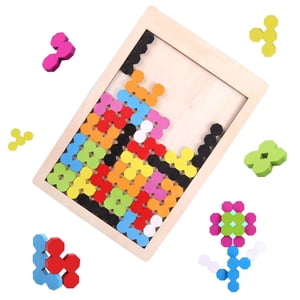 Ensemble de blocs de Puzzle en bois Puzzles éducatifs amusants Bloc de construction en bois pour les enfants