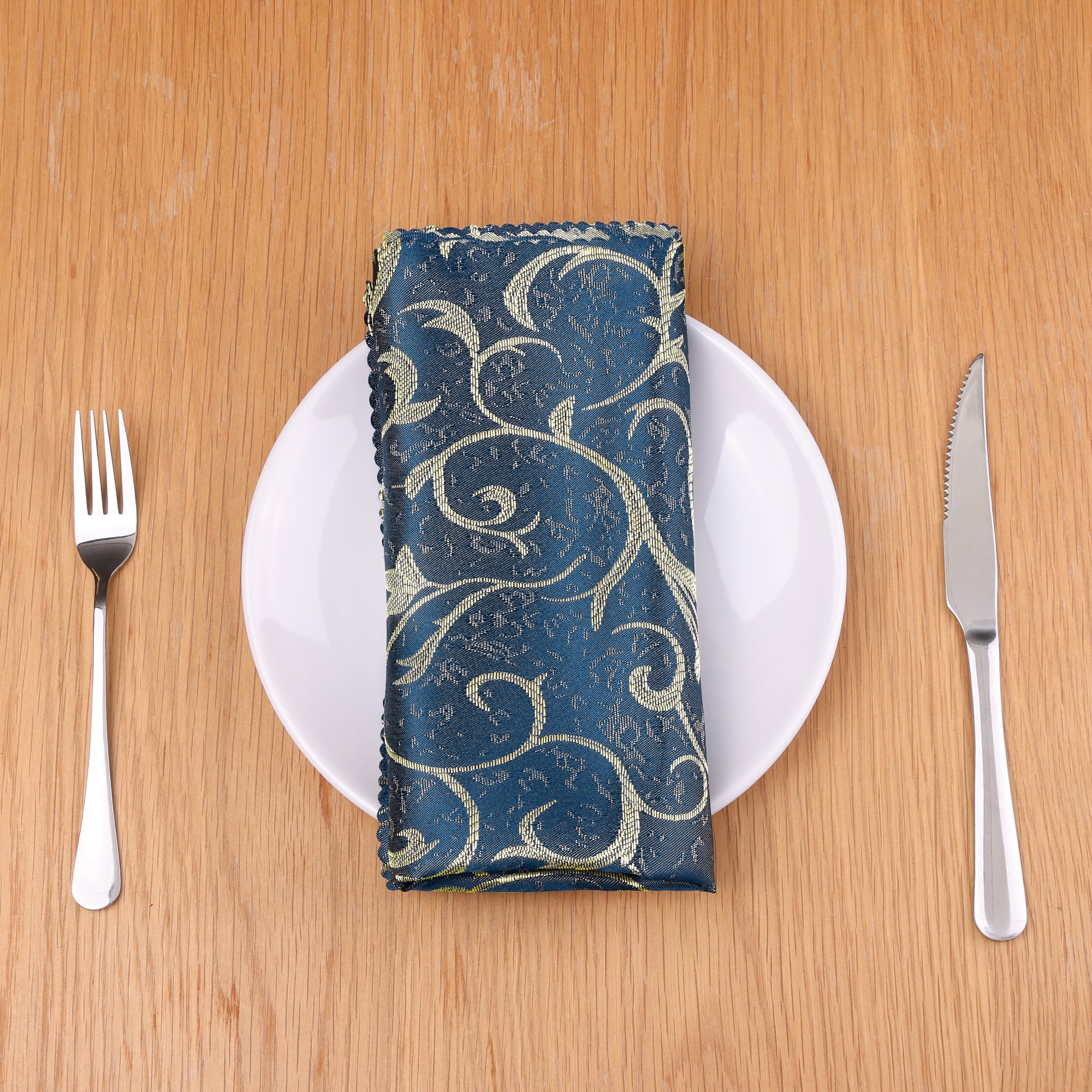Unique Bargains 6 Pack Cocktail Napkins Great Napkins for Dinner Wedding Restaurant Party Blue