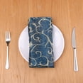 thumbnail image 6 of REGALWOVEN 6 Pack Cocktail Napkins Satin Cloth Napkins for Dinner, Parties, Restaurant Blue 19"x19", 6 of 7