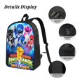 thumbnail image 5 of 3 Piece High Capacity Bookbag Power Rangers Backpack Set Travel Knapsack with Lunch Box Pencil Case, 5 of 8