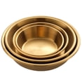 thumbnail image 1 of 4 Pcs Assiettes à Assaisonnement en Acier Inoxydable Assiettes à Collation Plats pour Sauce Soya (Argent), 1 of 8