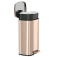 thumbnail image 5 of iTouchless SoftStep 13.2 Gallon Rose Gold Stainless Steel Step Trash Can with Odor Control System, 50 Liter Pedal Garbage Bin for Kitchen, Office, Home - Silent and Gentle Open and Close, 5 of 7