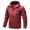 Red, variant on Dpytoraw Mens Hooded Outdoor Jacket Solid Color Long Sleeve Zipper Multi Pocket Male Autumn Jacket Retro Style