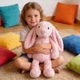 thumbnail image 4 of Bunny Stuffed Animal, 16.93in Cute Rabbit Plush, Home Decor Gift Soft Bunny Plush Long Ear Stuffed Animal (Purple), 4 of 6