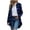 *Blue, variant on Women's Long Buffalo Plaid Shacket , Ladies' Casual Button Down Top , Relaxed Fit Checkered Shirt For Women, Blue , S-2XL
