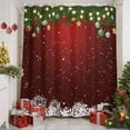 thumbnail image 2 of Christmas Colored Ball Shower Curtains for Bathroom, Snow Snowflake Pine Branch Red Waterproof Fabric Shower Curtain for Bathroom Bathtub Decoration, Machine Washable, 72"x84", 2 of 9