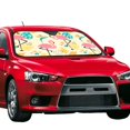 thumbnail image 2 of XMXY Car Sun Shade Windshield, Cartoon Seamless Animals Automotive Front Window Sun Visor for Cars SUV Trucks, Medium Size, 2 of 8