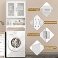 thumbnail image 5 of Alden Design Modern Free-Standing over-the-Toilet Storage Cabinet, White, 5 of 11