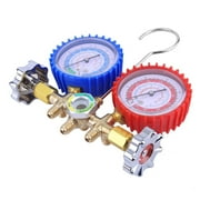 R134a R12 R22 Gauge Valve Diagnostic AC Manifold Gauge Set Colored Hose Refrigeration Kit Brass Auto Serivice Kit Diagnostic Tool