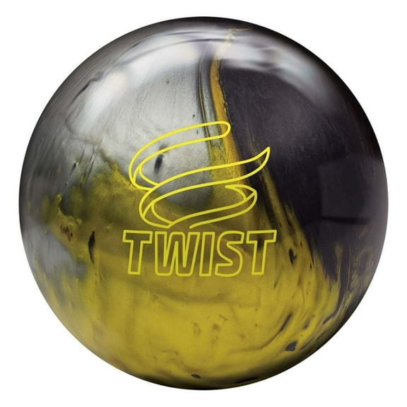Brunswick Twist Reactive PRE-DRILLED Bowling Ball- Black/Gold/Silver 13lbs