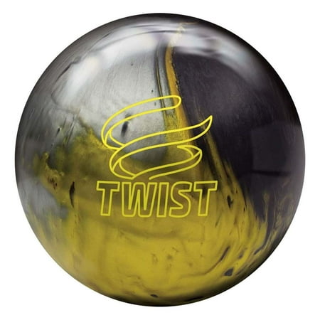 Brunswick Twist Reactive PRE-DRILLED Bowling Ball- Black/Gold/Silver 16lbs