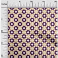 thumbnail image 1 of oneOone Cotton Jersey Purple Fabric Floral Block Dress Material Fabric Print Fabric By The Yard 58 Inch Wide, 1 of 4
