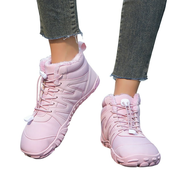 Zapatos Descalzos Felpa Botas Tobillo Minimalistas Caña Alta Nieve Descalzas Térmica Antideslizante para Senderismo Escalada