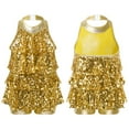 thumbnail image 3 of Eandarui Girls Shiny Sequins Ballet Dance Costume Latin Jazz Performance Dancewear Gold 10, 3 of 6