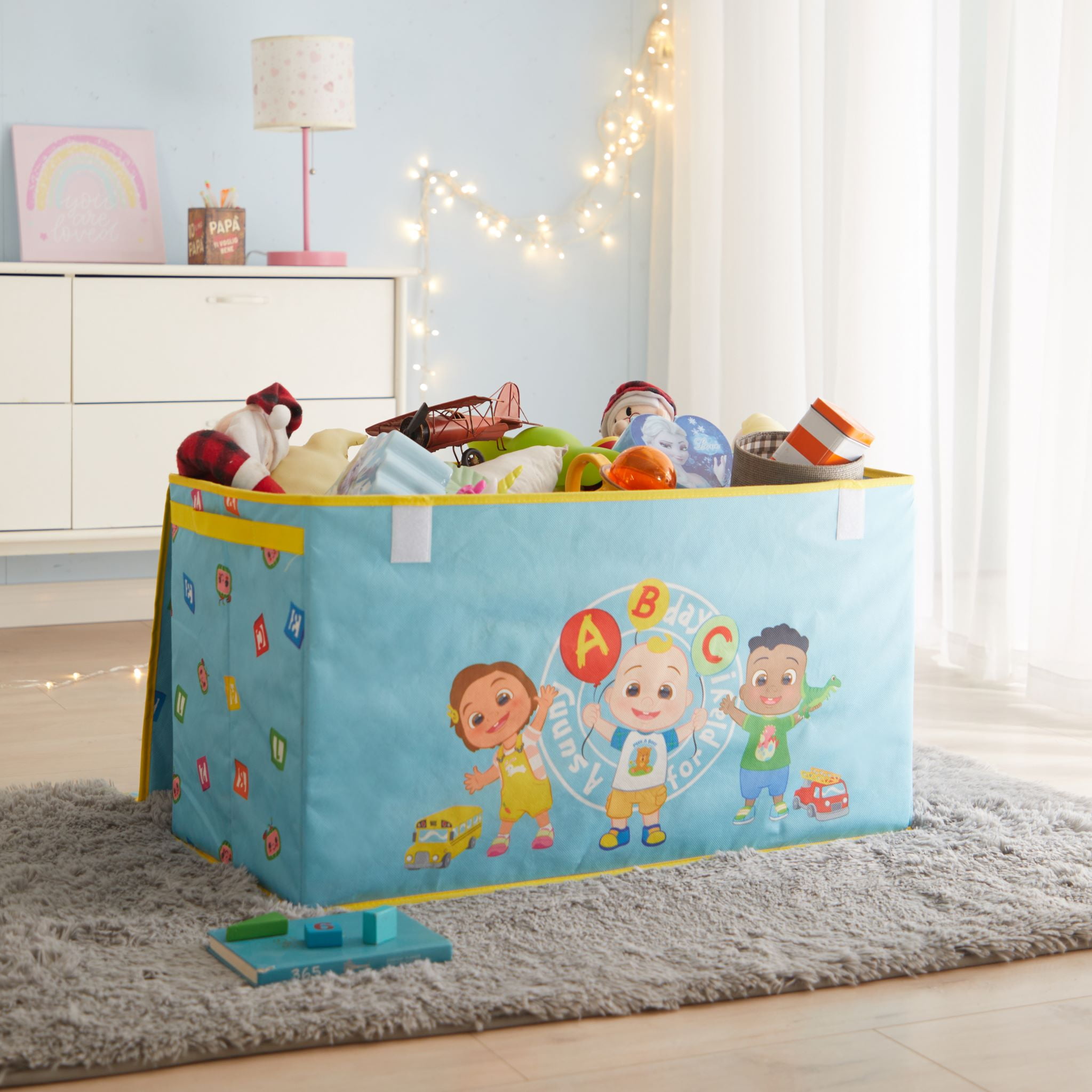 Cocomelon Blue Polyester 4 Piece Storage Bundle Set for Children's Room Décor